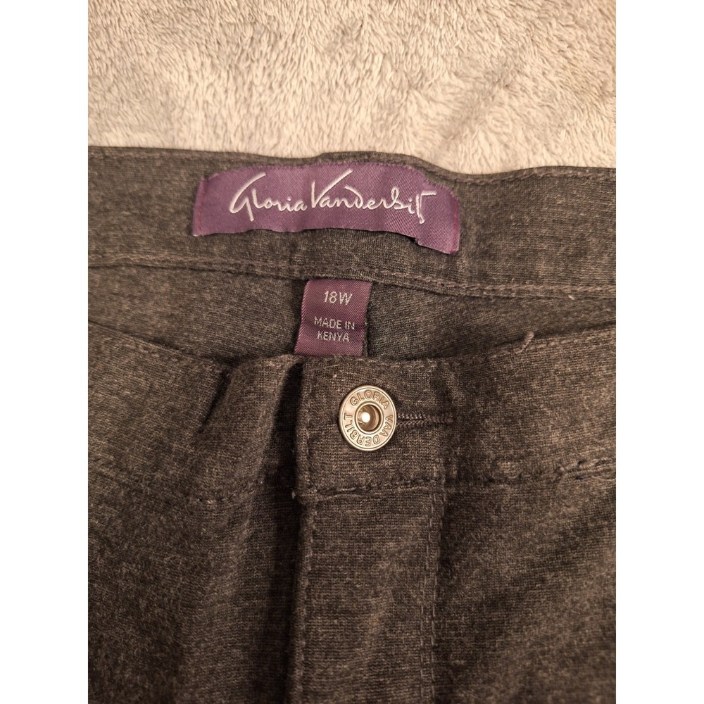 Gloria Vanderbilt Women's Dress Pants Size 18W With Stones On Back Pockets